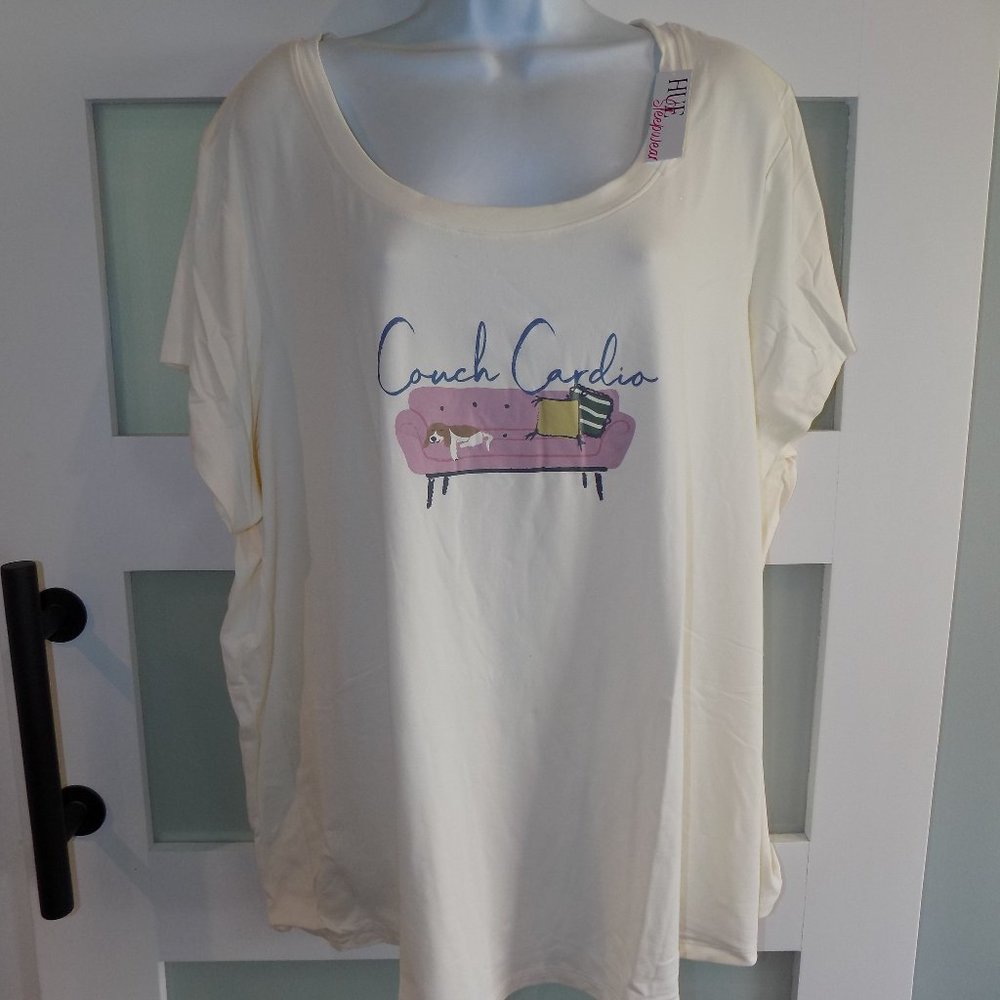 Hue Gardenia Color Couch Cardio Pajama Shirt Size 3X Women's NEW